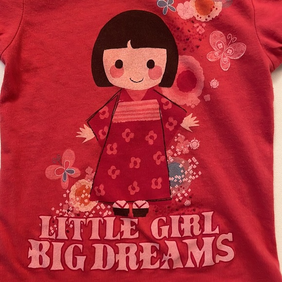 Disney Small World Nordstrom Girls Japanese T-Shirt Red 3T - Picture 2 of 5